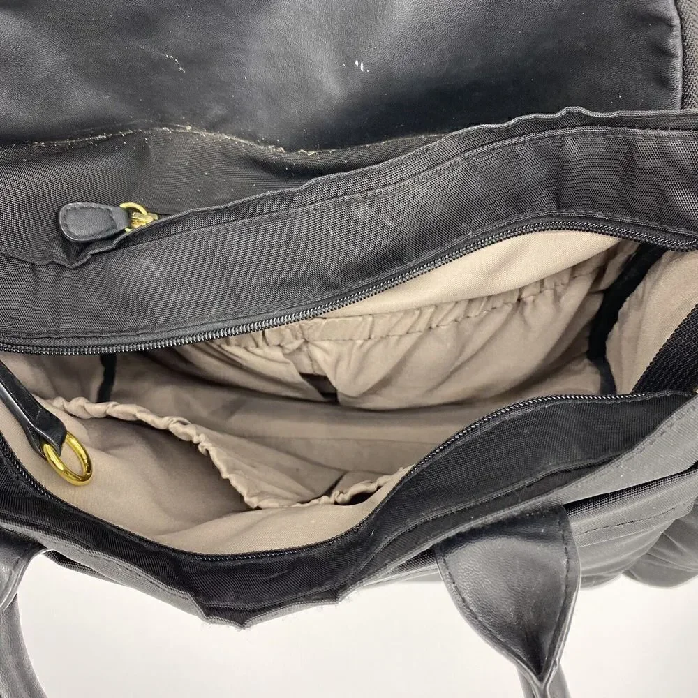 Skip Hop Diaper Bag Black Chelsea Downtown Satchel Gold Hardware Baby Pockets